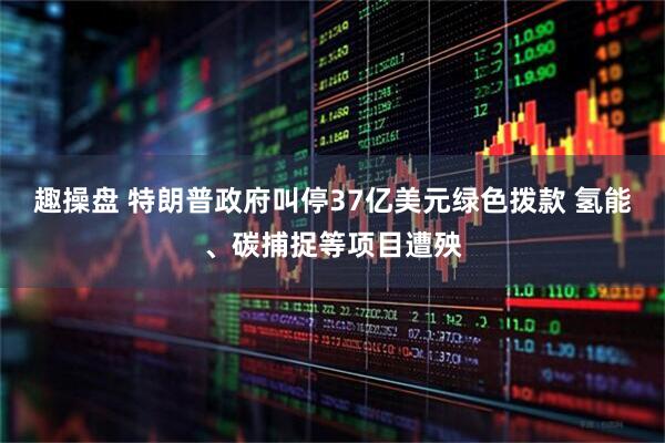 趣操盘 特朗普政府叫停37亿美元绿色拨款 氢能、碳捕捉等项目遭殃